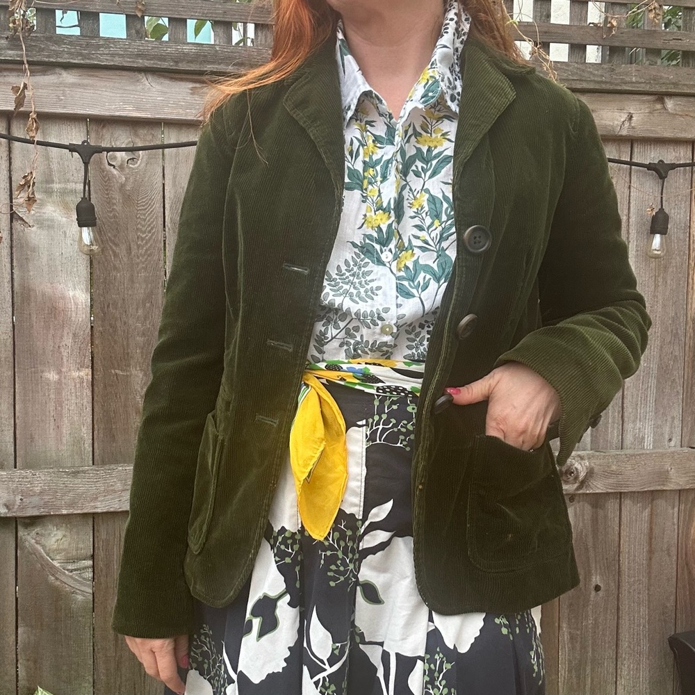 Gap green corduroy blazer 4